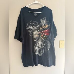 Vintage 1971 Cremieux Men’s T Shirt SZ 2X Graphic Print Short Sleeve V Neck